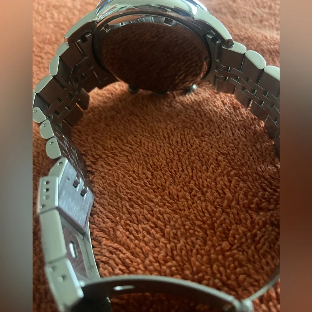 Fossil Black Dial Silver Band Watch - Picture 4 of 6